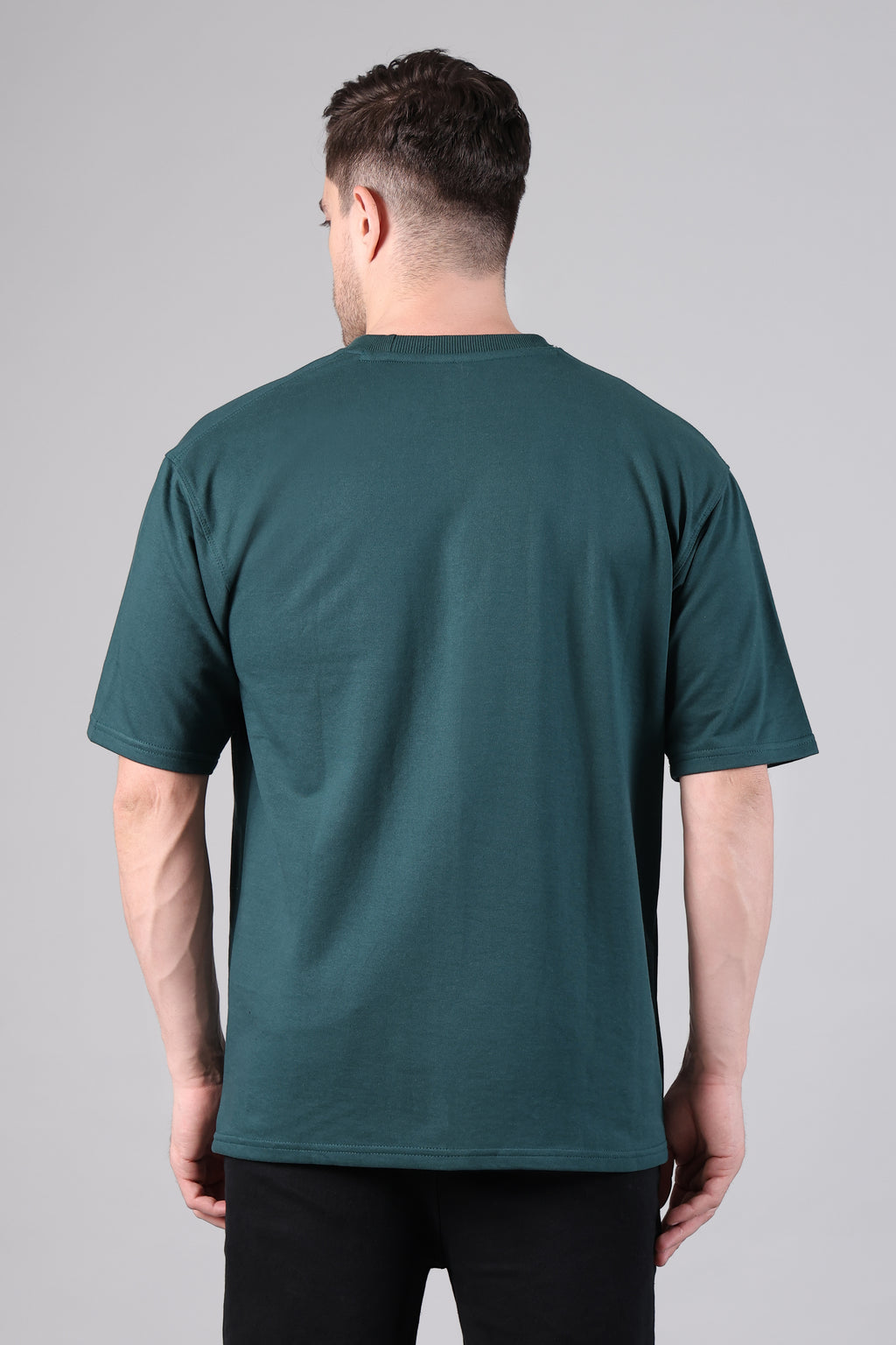 Retro Gamepad Graphic Relaxed Fit T-Shirt (Dark Green)