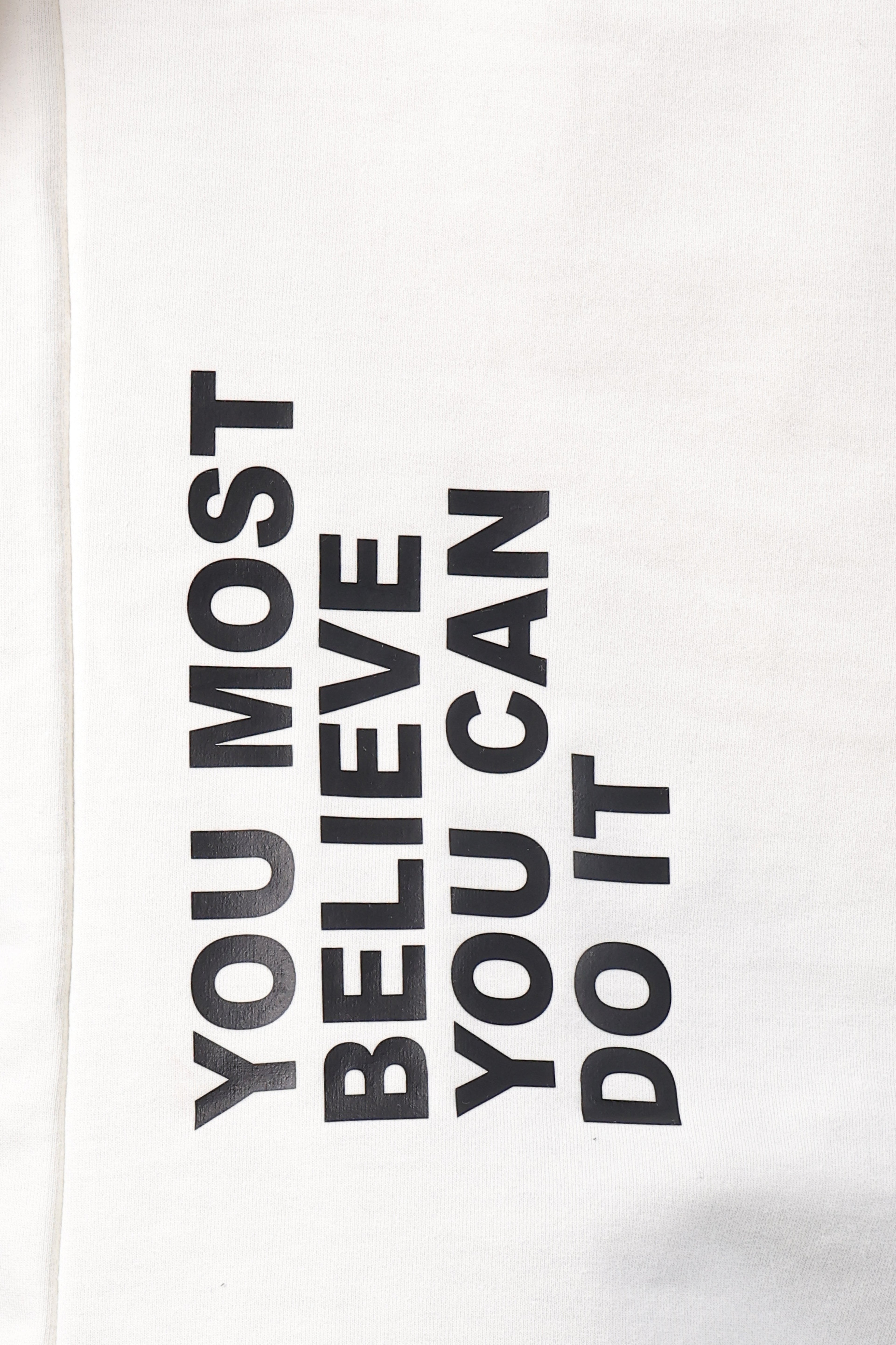 "Courageous" Graphic Drop-Shoulder Minimalist T-Shirt (Off-White)