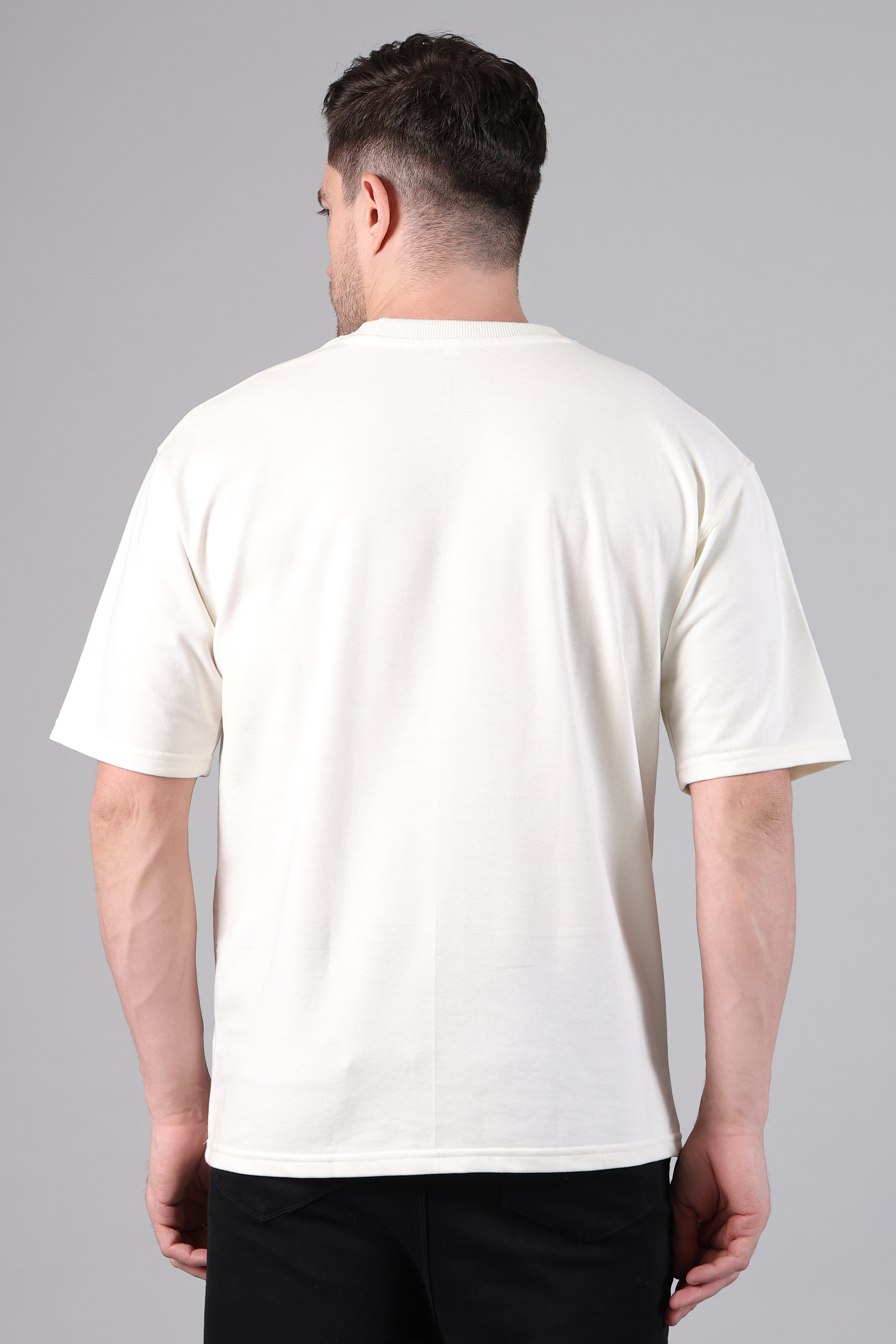 "Dare to Explore" NASA Drop-Shoulder Aesthetic T-Shirt (Off-White)