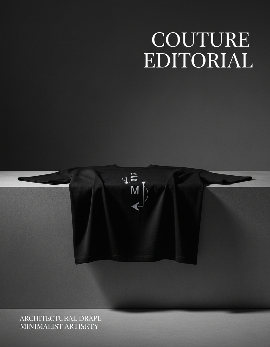 ZAVIRA "KARMA" Minimalist Oversized T-Shirt - Pitch Black