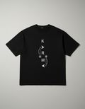 ZAVIRA "KARMA" Minimalist Oversized T-Shirt - Pitch Black